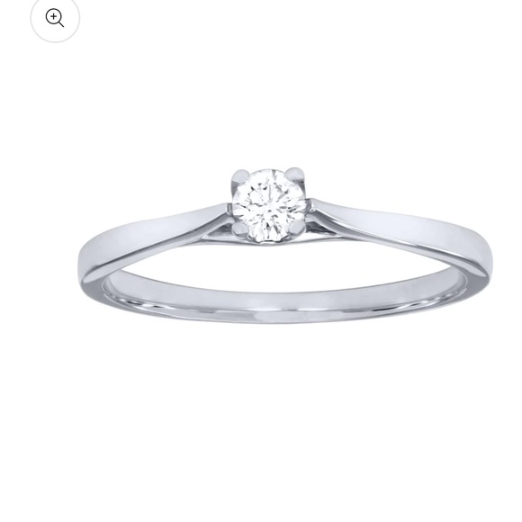Ann Louise Jewelry - Ann-Louise 10K White Gold Diamond Promise Ring (0.10 ct tw)